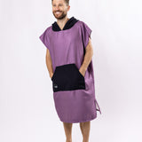 Surf-Poncho Clear Purple - für Frauen & Männer - aus schnelltrocknender und ultra-leichter Mikrofaser